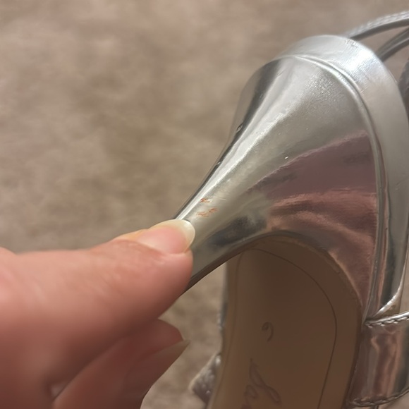 Silver Sam Edelman strappy heels 6 - Picture 12 of 14